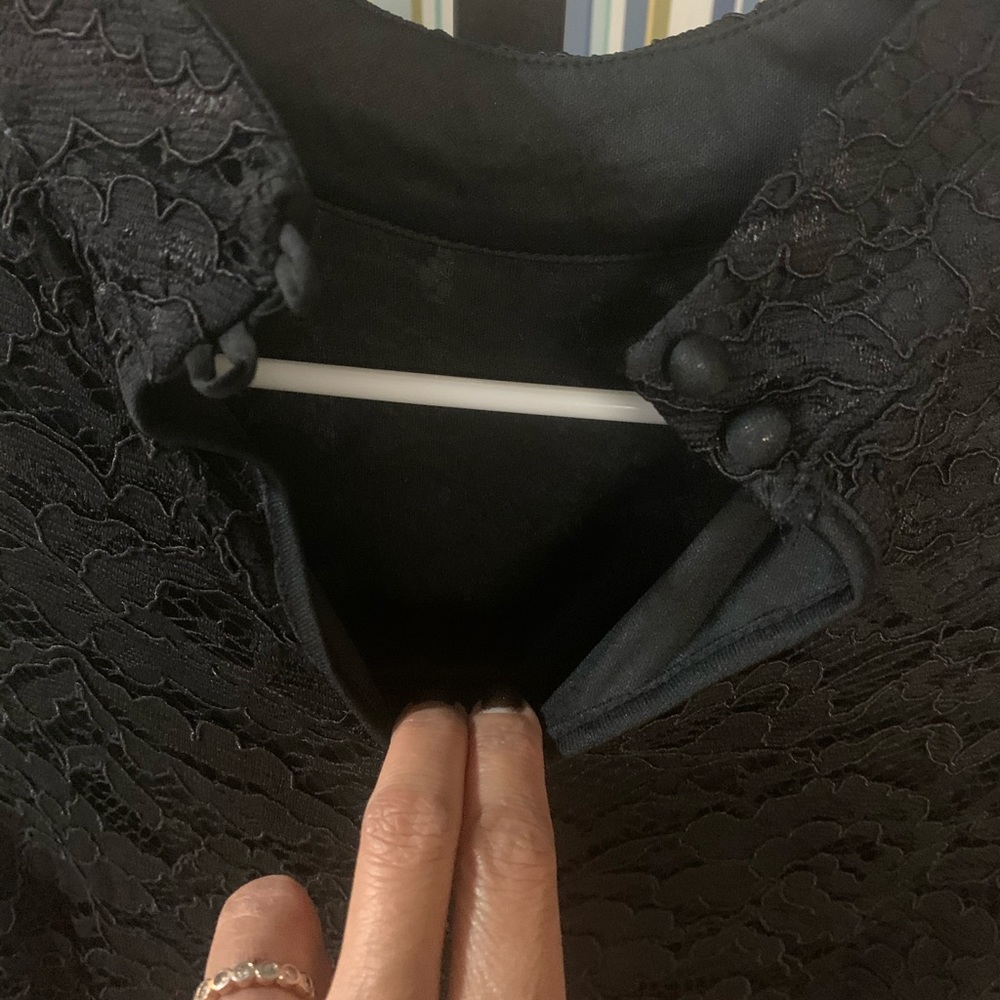 Long Sleeve Black Lace Cocktail Dress - Picture 3 of 7